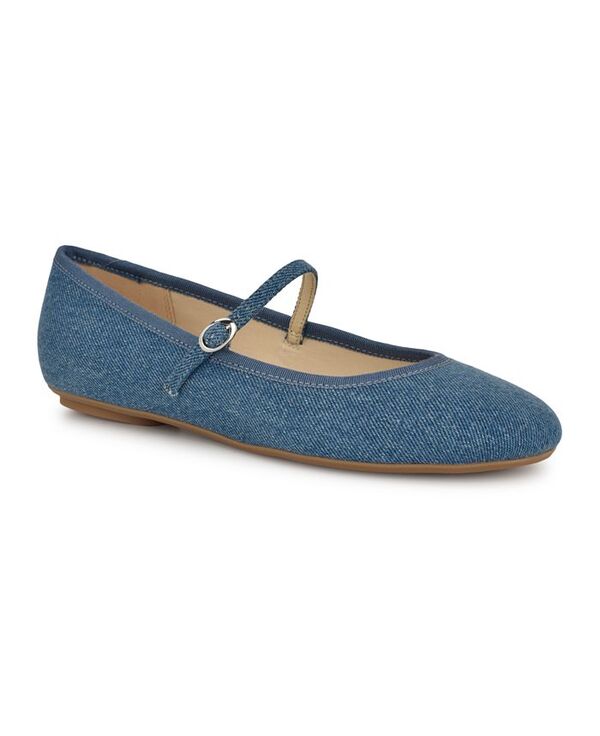 ナインウェスト レディース シューズ パンプス Nine West Women's Classik Round Toe Dress Ballet Flats Blue Denim デニム｜ReVida 店