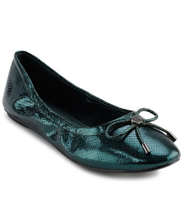 カール ラガーフェルド レディース シューズ パンプス KARL LAGERFELD PARIS Women's Velma Almond Toe Ballet Flats Forest Green グリーン
