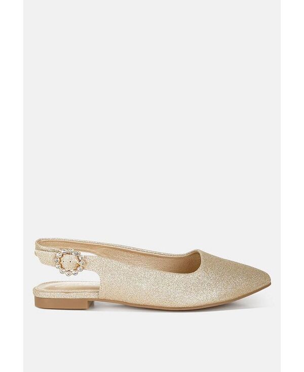 ロンドンラグ レディース シューズ パンプス サンダル London Rag Giora Glitter Slingback Flat Sandals Gold ゴールド