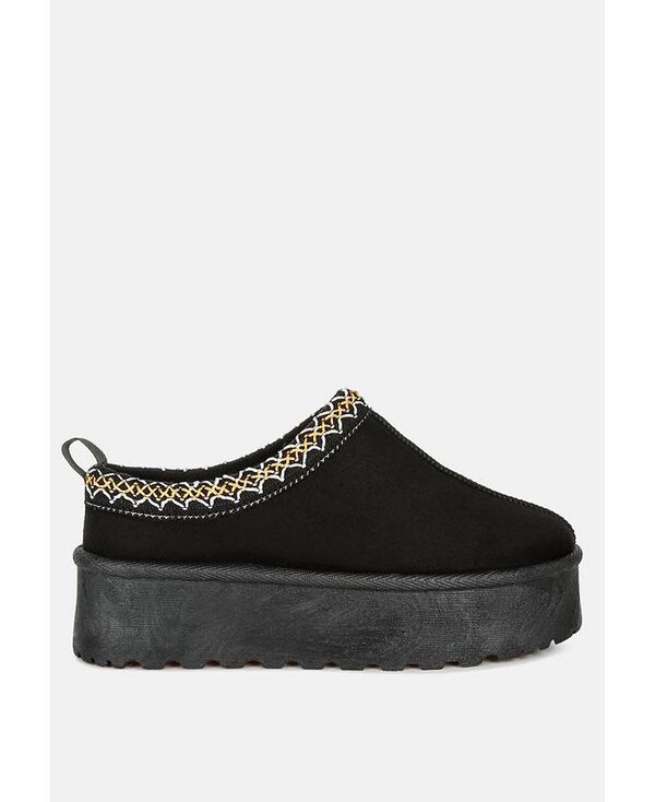 ロンドンラグ レディース シューズ パンプス プラットフォーム 刺繍 London Rag Jesters Embroidered Platform Classic Slip-On Black ブラック