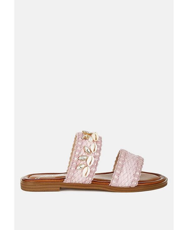 ロンドンラグ レディース シューズ パンプス サンダル London Rag Shellfish Raffia Slip On Sandals Pink ピンク 14,235円