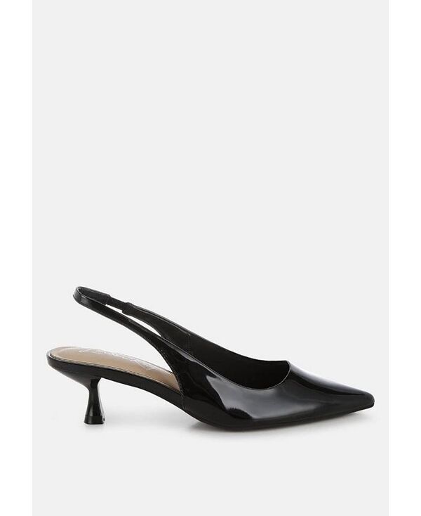 ロンドンラグ レディース シューズ サンダル ヒール London Rag Pentas Kitten Heel Slingback Sandals Black ブラック｜ReVida 店