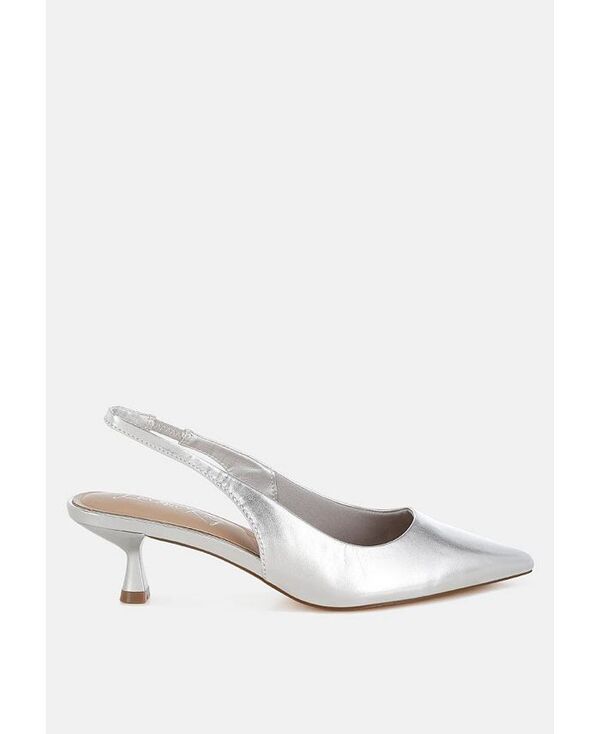 ロンドンラグ レディース シューズ サンダル ヒール London Rag Pentas Kitten Heel Slingback Sandals Silver シルバー 14,425円