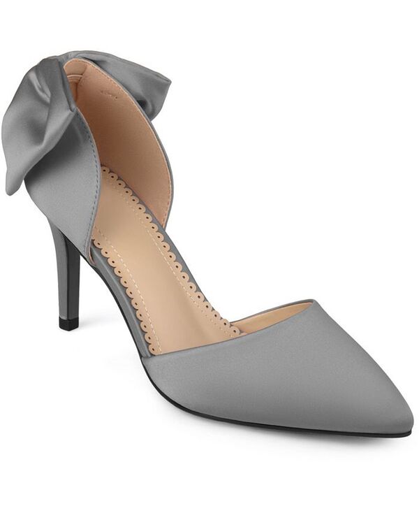 ジュルネ コレクション レディース シューズ パンプス Journee Collection Women's Tanzi Bow Stilettos Charcoal チャコール