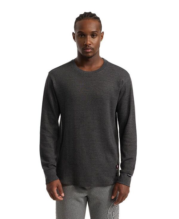 エコー メンズ トップス Tシャツ Ecko Unltd Men's Pinch Me Thermal T-Shirt Charcoal Heather チャコール