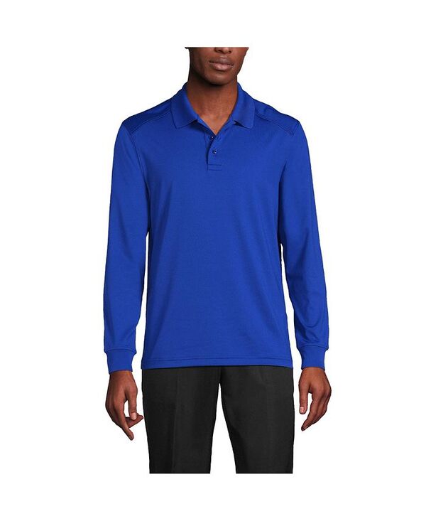 ランズエンド メンズ トップス ポロシャツ Lands' End Men's Long Sleeve Rapid Dry Polo Shirt Cobalt コバルト