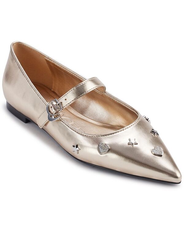 カール ラガーフェルド レディース シューズ パンプス KARL LAGERFELD PARIS Women's Veyda Mary Jane Pointed Toe Flats White Gold ホワイト