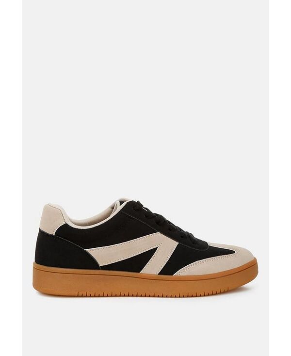 ロンドンラグ レディース シューズ スニーカー パッチワーク コントラスト London Rag Zoomer Contrasting Patchwork Chunky Sneakers Black ブラック
