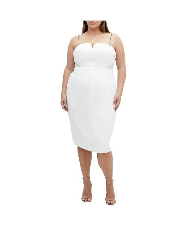 シティーシック レディース トップス ワンピース CITY CHIC Women's Ann Chain Dress Ivory アイボリー