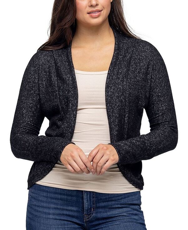 24 セブンコンフォート レディース アウター ジャケット・ブルゾン 24seven Comfort Apparel Women's Curved Hem Open Front Long Bolero Shrug Black ブラック|ReVida 店