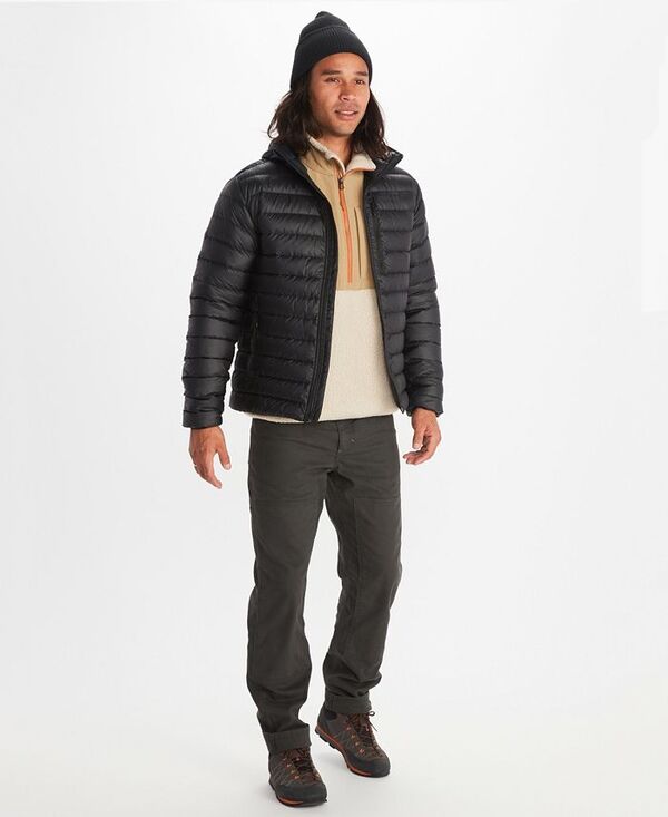 マーモット メンズ アウター ジャケット・ブルゾン パーカー Marmot Men's Highlander Puffer Hoodie Black ブラック