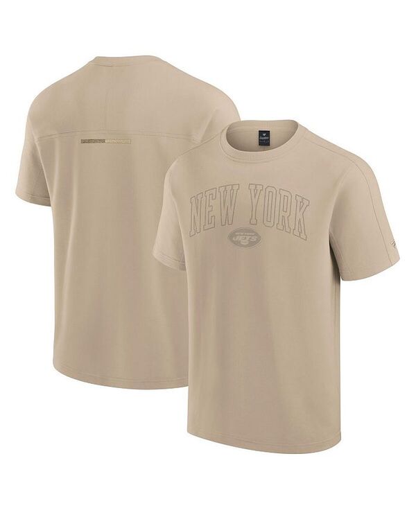 ファナティクス メンズ トップス プルオーバー Fanatics Men\u0027s and Women\u0027s Khaki New York Jets Elements Heavyweight Tri-Blend T-Shirt Khaki カーキ