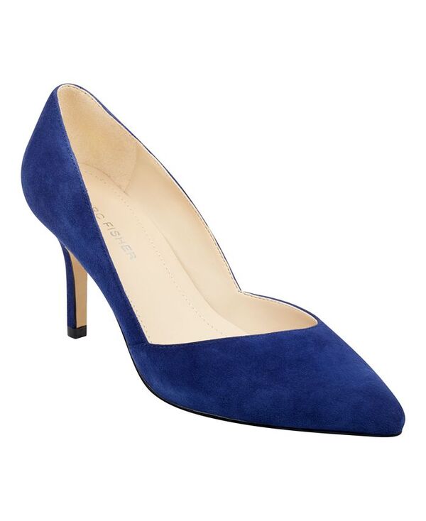 マークフィッシャー レディース シューズ パンプス Marc Fisher Women's Tuscany Slip On Stiletto Dress Pumps Dark Blue Suede ブルー