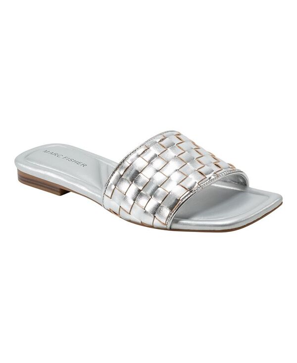 マークフィッシャー レディース シューズ サンダル Marc Fisher Women's Lecee Square Toe Casual Sandals Silver シルバー 14,804円