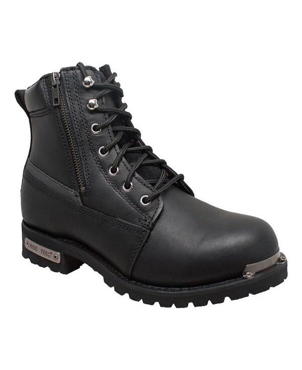 アドテック レディース シューズ ブーツ・レインブーツ AdTec Women's 6 Reflective Double Zipper Biker Boot Black ブラック|ReVida 店