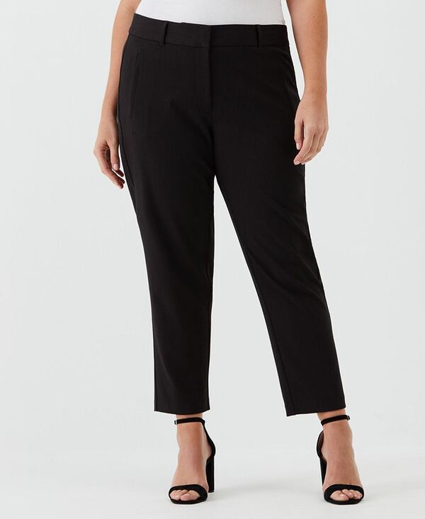 ラファエラ レディース ボトムス カジュアルパンツ ストレート プラスサイズ パンツ アンクル Rafaella Plus Size Straight Leg Ankle Pants Graphite グラファイト
