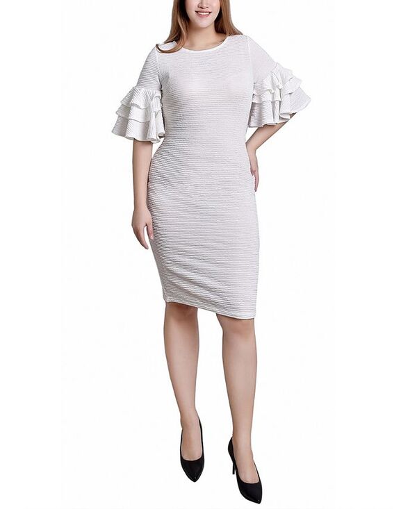 ニューヨークコレクション レディース トップス ワンピース NY Collection Bolero Sleeve Body Con Dress White ホワイト｜ReVida 店 14,785円