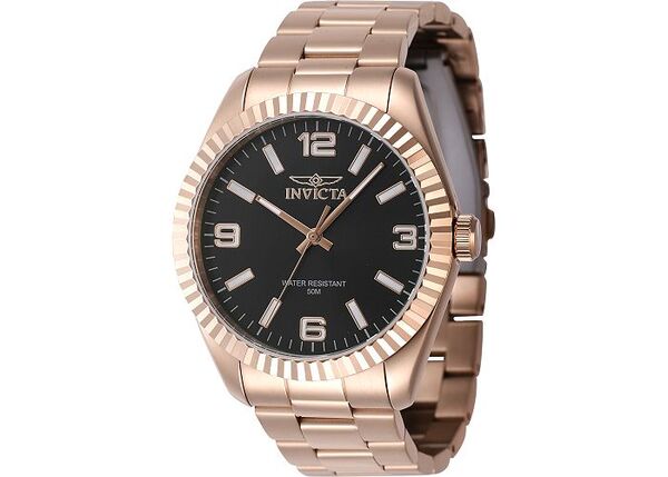 インビクタ メンズ アクセサリー 腕時計 Invicta Men's 47461 Specialty Quartz 3 Hand Black Dial Watch Gold ゴールド