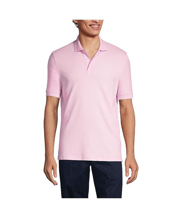 ランズエンド メンズ トップス ポロシャツ Lands' End Men's Short Sleeve Interlock Polo Shirt Ice pink ピンク
