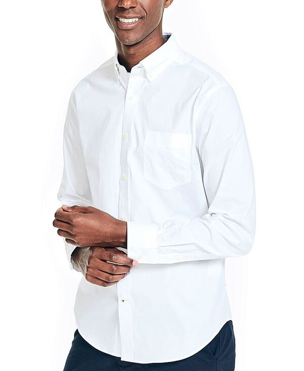 ナウティカ メンズ トップス シャツ ボタンダウン ダウン Nautica Men's Long Sleeve Button Down Shirt Bright White ホワイト 15,036円