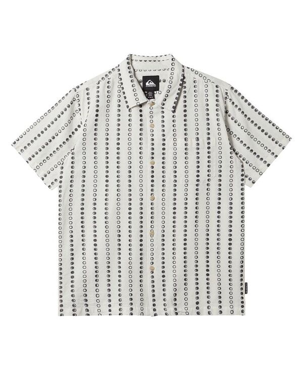 クイックシルバー メンズ トップス シャツ Quiksilver Men's Lunar Phases Casual Short Sleeve Shirt Marshmello