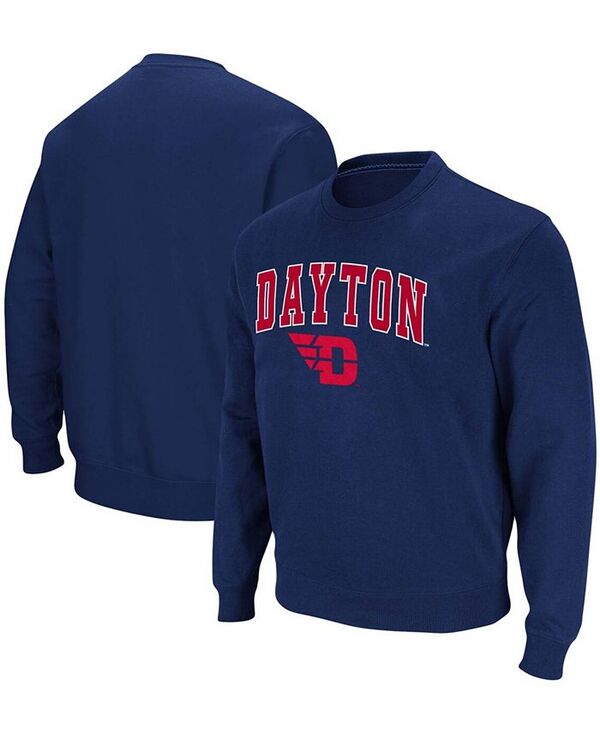 コロシアム メンズ アウター パーカー・スウェット スウェット シャツ ロゴ Colosseum Men's Navy Dayton Flyers Arch Logo Tackle Twill Pullover Sweatshirt Navy ネイビー 12,395円