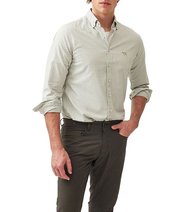 ロッドアンドグン メンズ トップス シャツ オックスフォード Rodd & Gunn Men's Gunn Check Oxford Sports Fit Shirt Dusty sage green グリーン