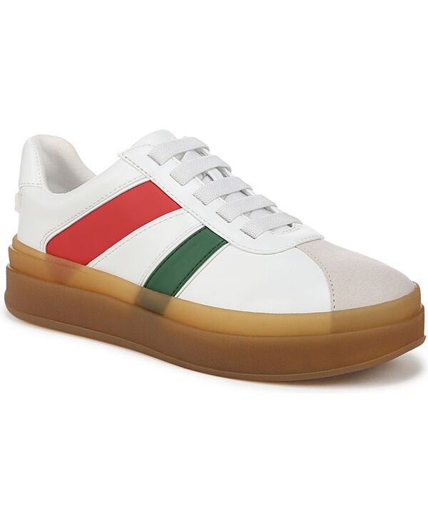 フランコサルト レディース シューズ スニーカー プラットホーム スピード競技 Franco Sarto Women\u0027s Vinto Lace Up Platform Sneakers Red/Green/White Faux Leather 白いこと