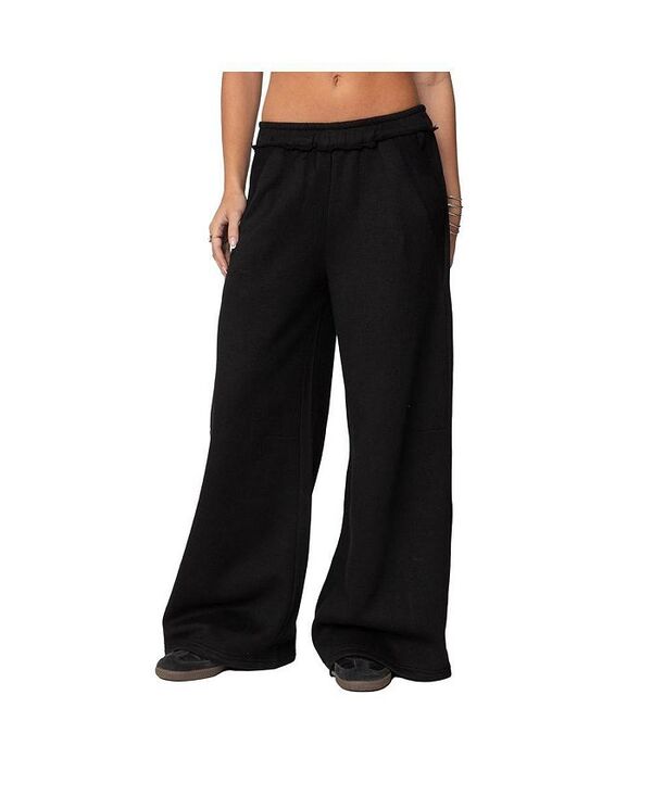 アディクテッド レディース ボトムス カジュアルパンツ パンツ スウェットパンツ Edikted Women's Kori Oversized Sweatpants Black ブラック|ReVida 店