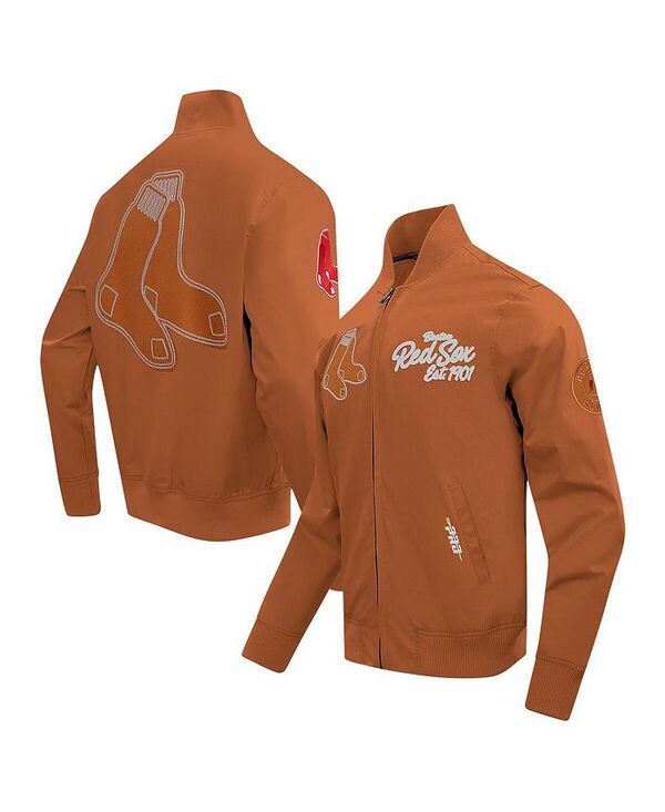 プロスタンダード メンズ アウター ジャケット・ブルゾン ジャケット Pro Standard Men's Brown Boston Red Sox Paint The City Twill Full-Zip Jacket Brown ブラウン