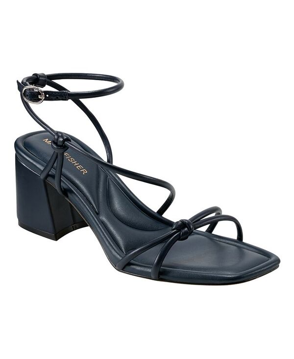 マークフィッシャー レディース シューズ サンダル Marc Fisher Women's Gurion Square Toe Dress Sandals Navy ネイビー