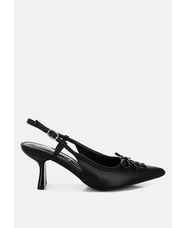 ロンドンラグ レディース シューズ サンダル ヒール London Rag Danvers Kitten Heel Pointy Slingbacks Black ブラック｜ReVida 店