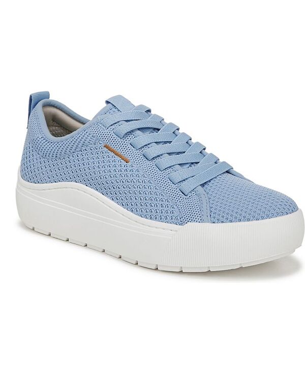 ドクター・ショール レディース シューズ スニーカー プラットフォーム レース ニット Dr. Scholl Women Time Off Knit Lace Up Platform Sneakers Blue Knit Fabric ブルー