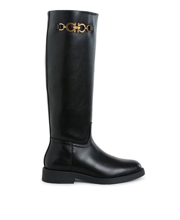 ロンドンラグ レディース シューズ ブーツ・レインブーツ London Rag Kiang Metal Chain Link Detail Calf Boots Black ブラック