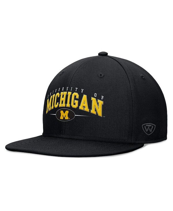 トップオブザワールド メンズ アクセサリー 帽子 Top of the World Men's Black Michigan Wolverines Bullpen Snapback Hat Black ブラック｜ReVida 店