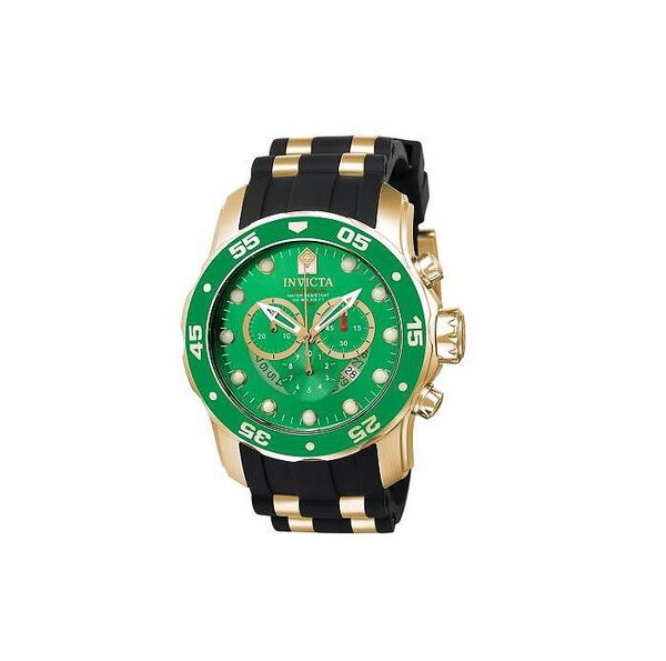 インビクタ メンズ 付属品 ウオッチ アクアラング Invicta Men\u0027s 6984 Pro Diver SCUBA Quartz Chronograph Green Dial Watch Black 黒いこと 腕時計-メンズ腕時計