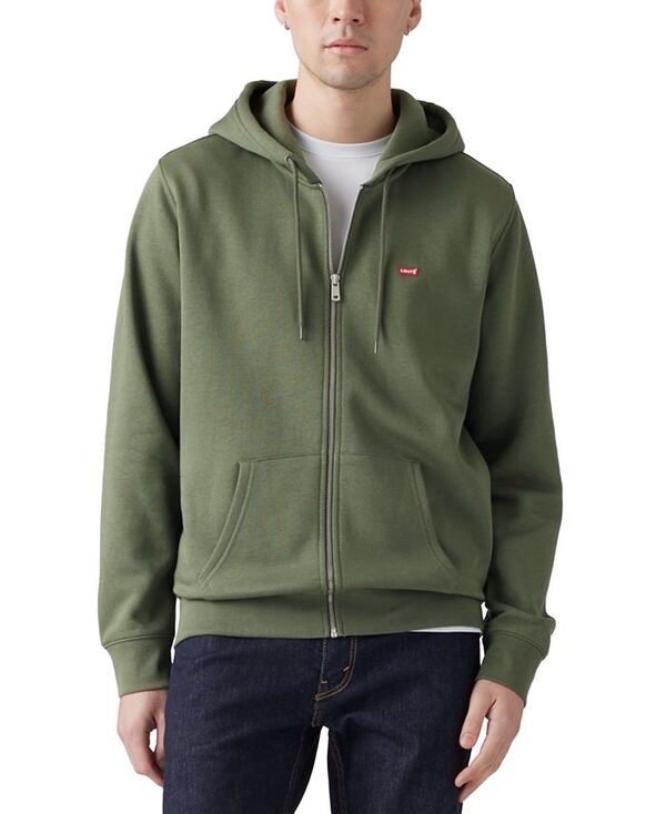リーバイス メンズ アウター パーカー・スウェット パーカー グラフィック Levi's Men's Non-Graphic Zip-Up Standard Fit Hoodie Thyme