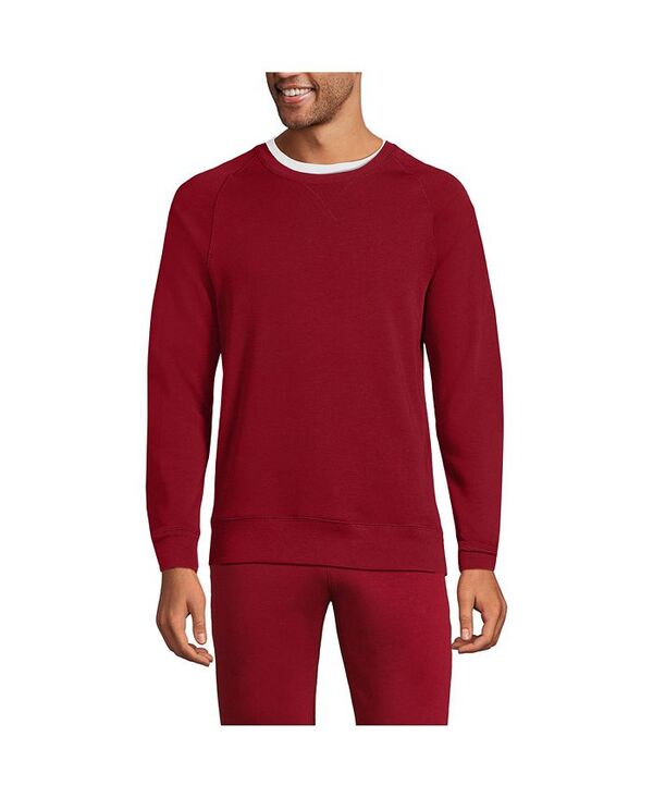 ランズエンド メンズ アウター パーカー・スウェット クルーネック スウェット シャツ Lands' End Adult Crewneck Sweatshirt Garnet