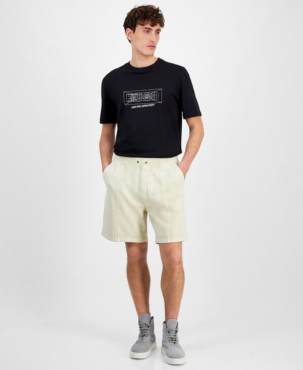ヒューゴボス メンズ ボトムス ハーフパンツ・ショーツ パイル ショートパンツ Hugo Boss Men's Nuralpo Elastic Waist French Terry 7-2/3 Shorts Med Beige ベージュ