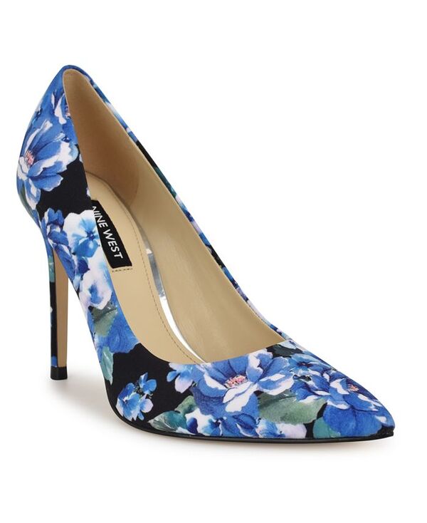 ナインウェスト レディース シューズ パンプス Nine West Women's Fresh Stiletto Pointy Toe Dress Pumps Blue Bouquet Floral Multi ブルー