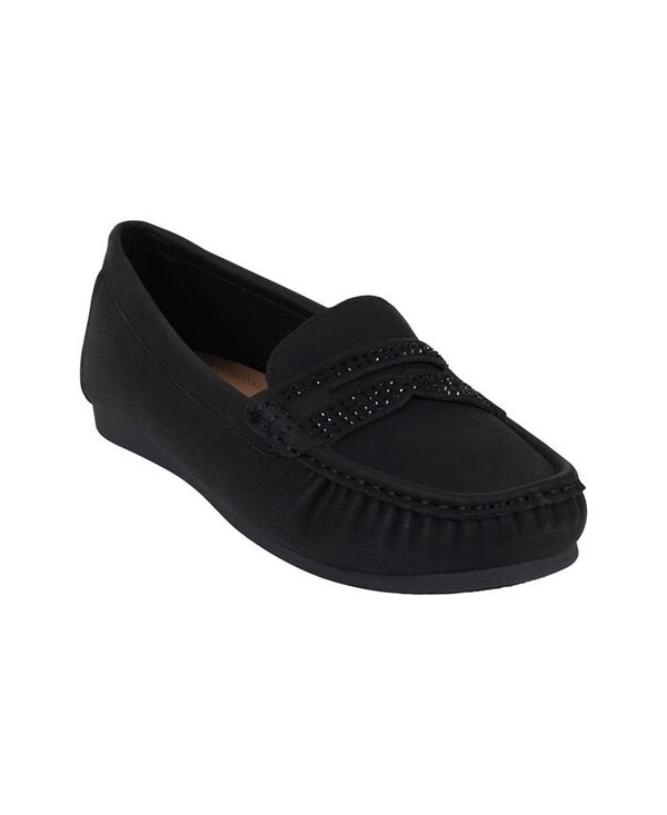ジーシーシューズ レディース シューズ パンプス ローファー GC Shoes Women's Eagle Embellished Driving Moccasin Loafers Black ブラック