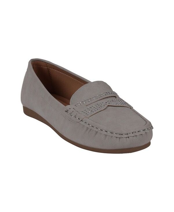 ジーシーシューズ レディース シューズ パンプス ローファー GC Shoes Women's Eagle Embellished Driving Moccasin Loafers Gray グレー