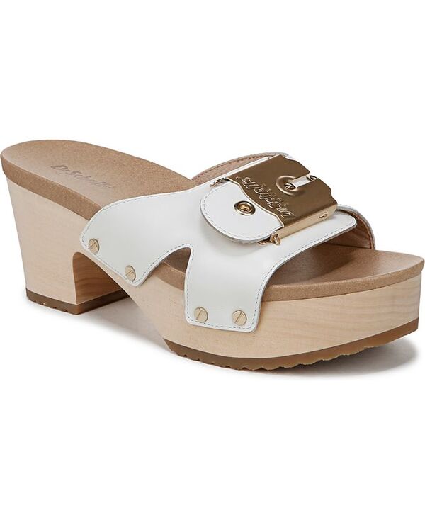 ドクター・ショール レディース シューズ サンダル Dr. Scholl's Women's Original Max Too Slide Sandals White Leather ホワイト｜ReVida 店