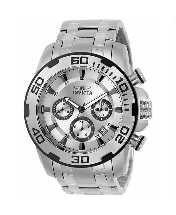 インビクタ メンズ アクセサリー 腕時計 Invicta Men's 22317 Pro Diver Quartz Chronograph Silver Dial Watch Silver シルバー