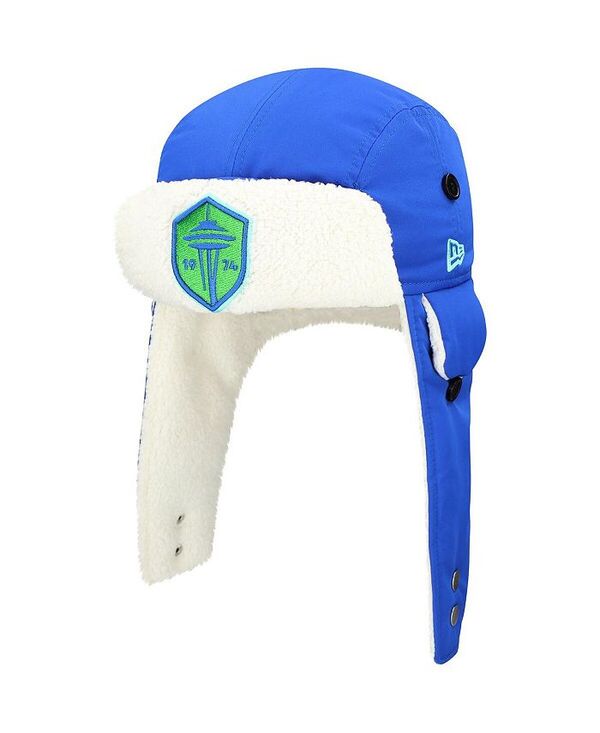 ニューエラ メンズ アクセサリー 帽子 ニット New Era Men's Blue Seattle Sounders FC Trapper Knit Hat Blue ブルー|ReVida 店