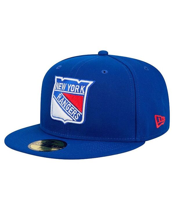 ニューエラ メンズ アクセサリー 帽子 New Era Men's Blue New York Rangers Core 59FIFTY Fitted Hat Blue ブルー|ReVida 店