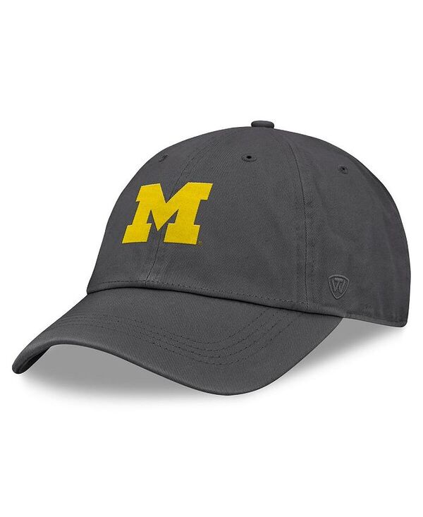 トップオブザワールド メンズ アクセサリー 帽子 ロゴ Top of the World Men's Heather Charcoal Michigan Wolverines Team Logo Washed Adjustable Hat Heather Charcoal チャコール