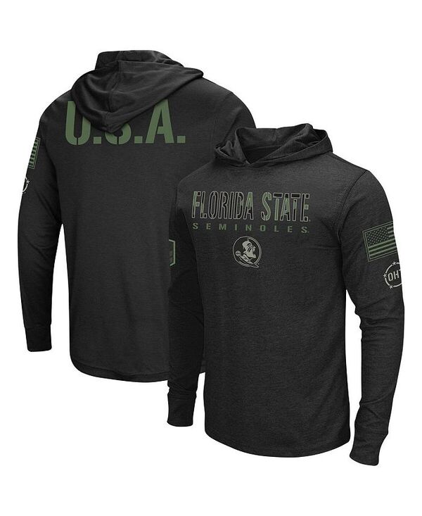 コロシアム メンズ トップス Tシャツ トール シャツ パーカー Colosseum Men's Black Florida State Seminoles Big and Tall OHT Military-Inspired Appreciation Tango Long Sleeve Hoodie T-shirt Black ブラック