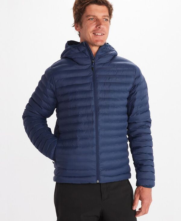マーモット メンズ アウター ジャケット・ブルゾン パーカー Marmot Echo Featherless Hoodie Arctic Navy ネイビー