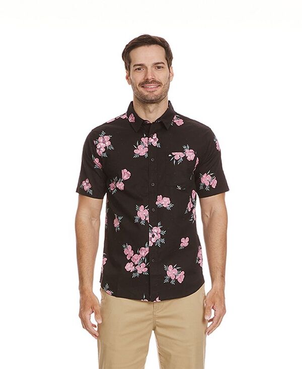 クイックシルバー メンズ トップス シャツ Quiksilver Men's Habitats Classic Woven Shirt Black ブラック